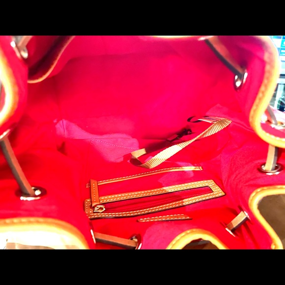 Dooney and Bourke Red Fairview Drawstring Purse - Picture 4 of 4